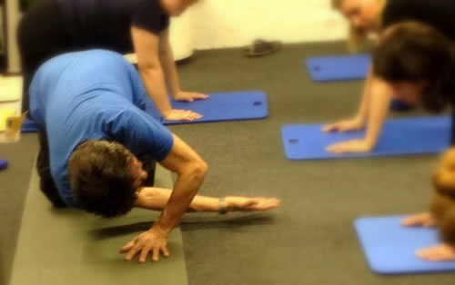 Pilates exercise taught by Alex